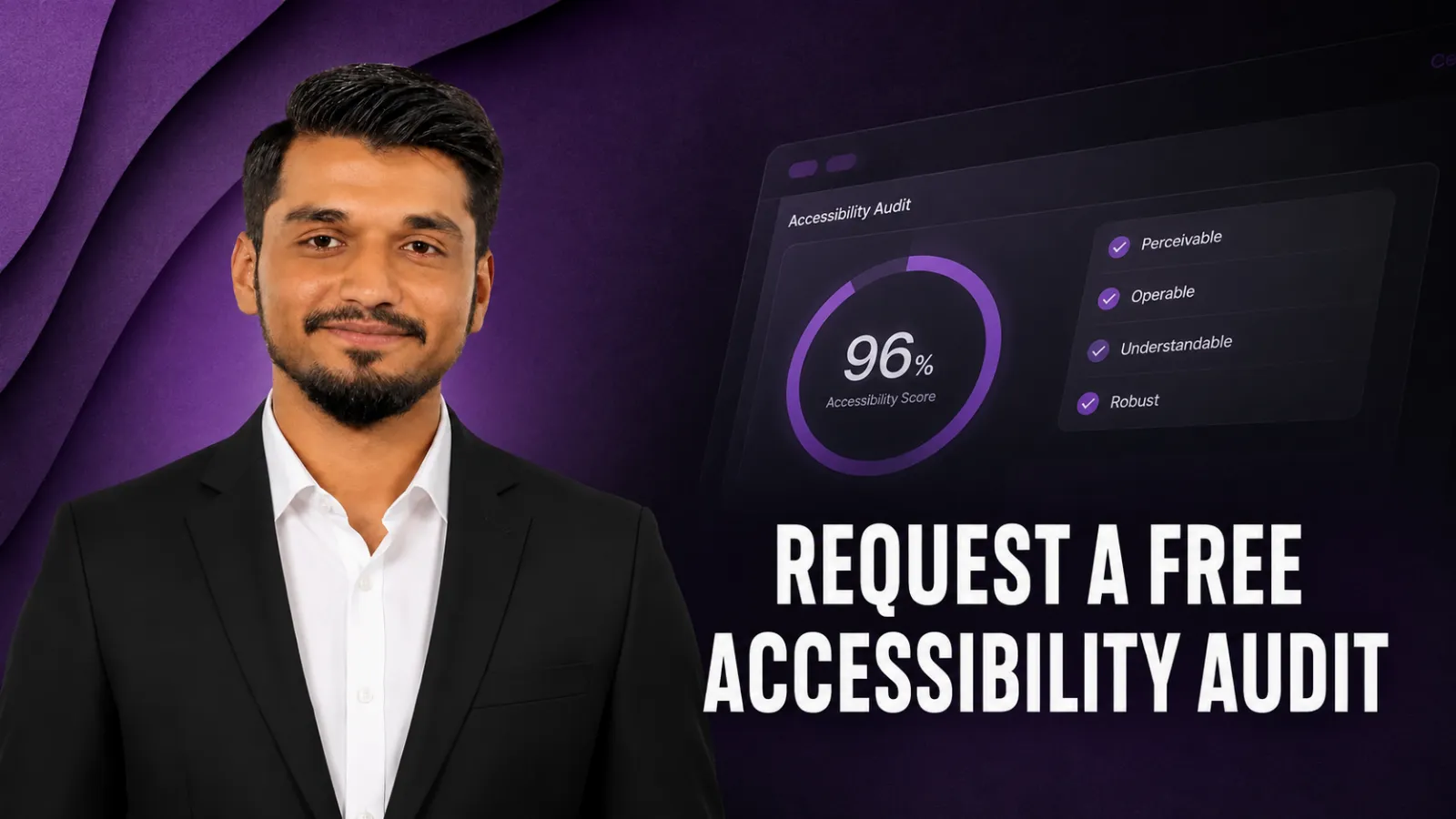 Muhammad Muheet offering a free WordPress accessibility audit