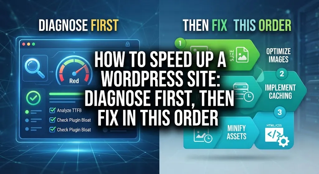 How to Speed Up a WordPress Site: Diagnose First, Then Fix in This Order