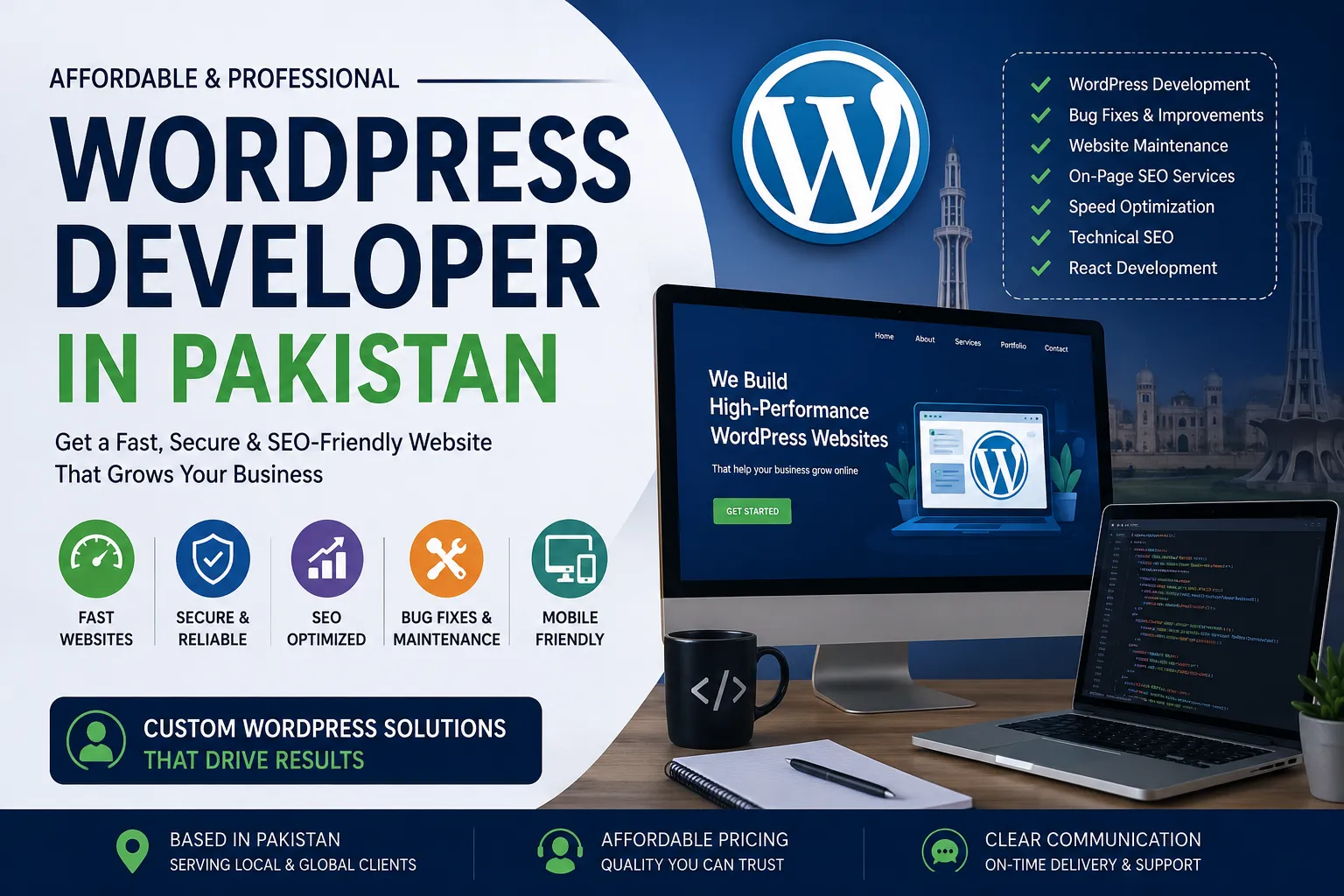 Affordable WordPress Developer In Pakistan For Business Websites
